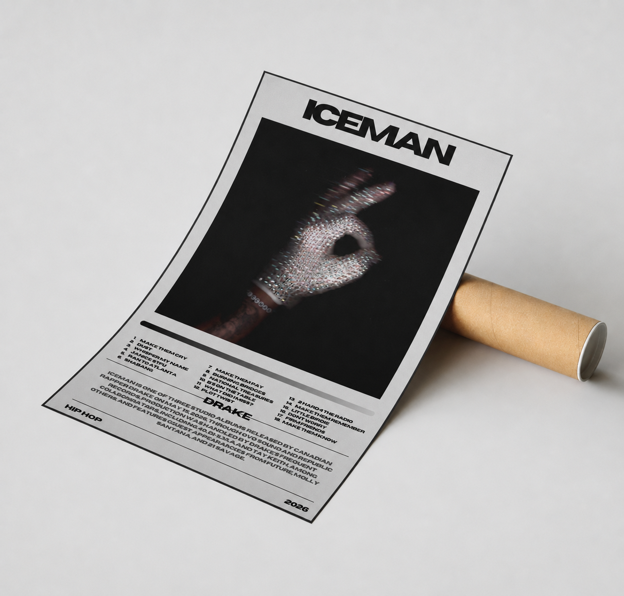 "ICEMAN" Tracklist Album Poster